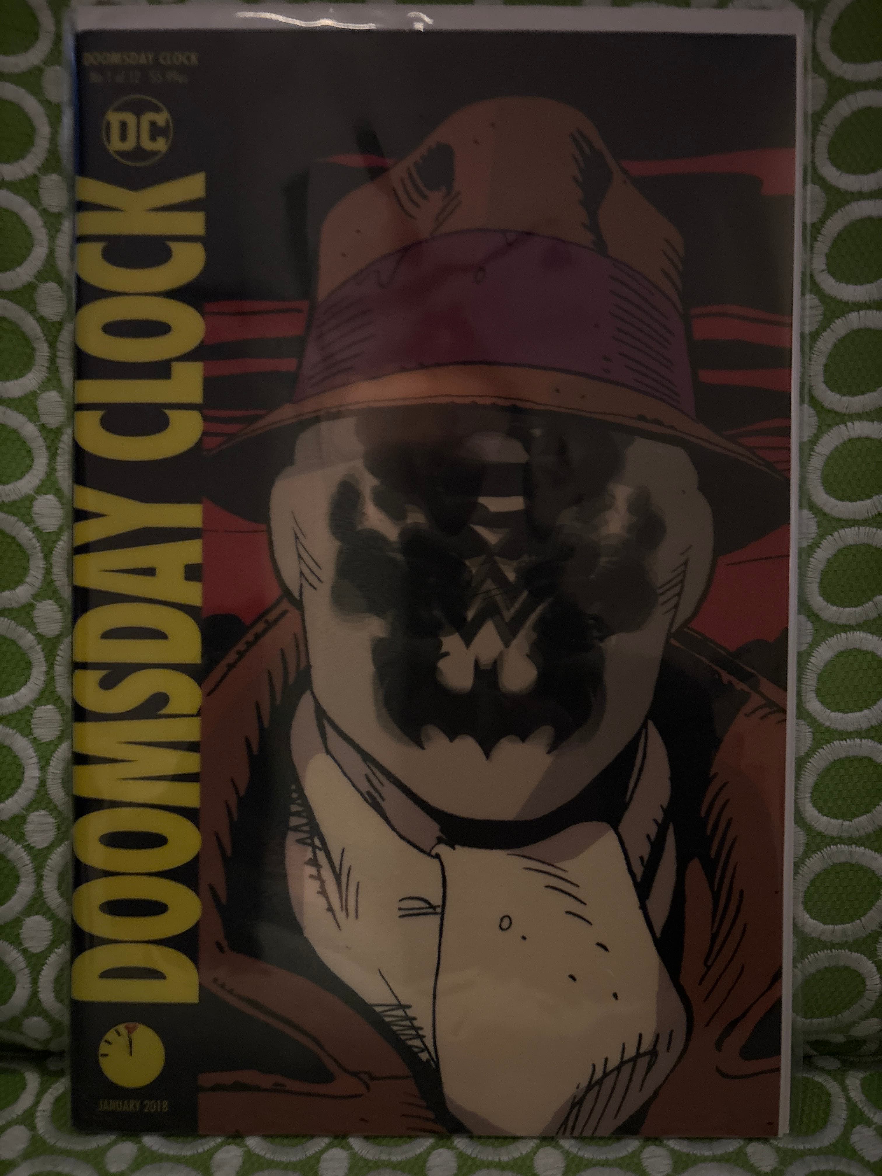 Cover of Doomsday Clock (2018) #1 — Dave Gibbons "Rorschach" Lenticular Cover
