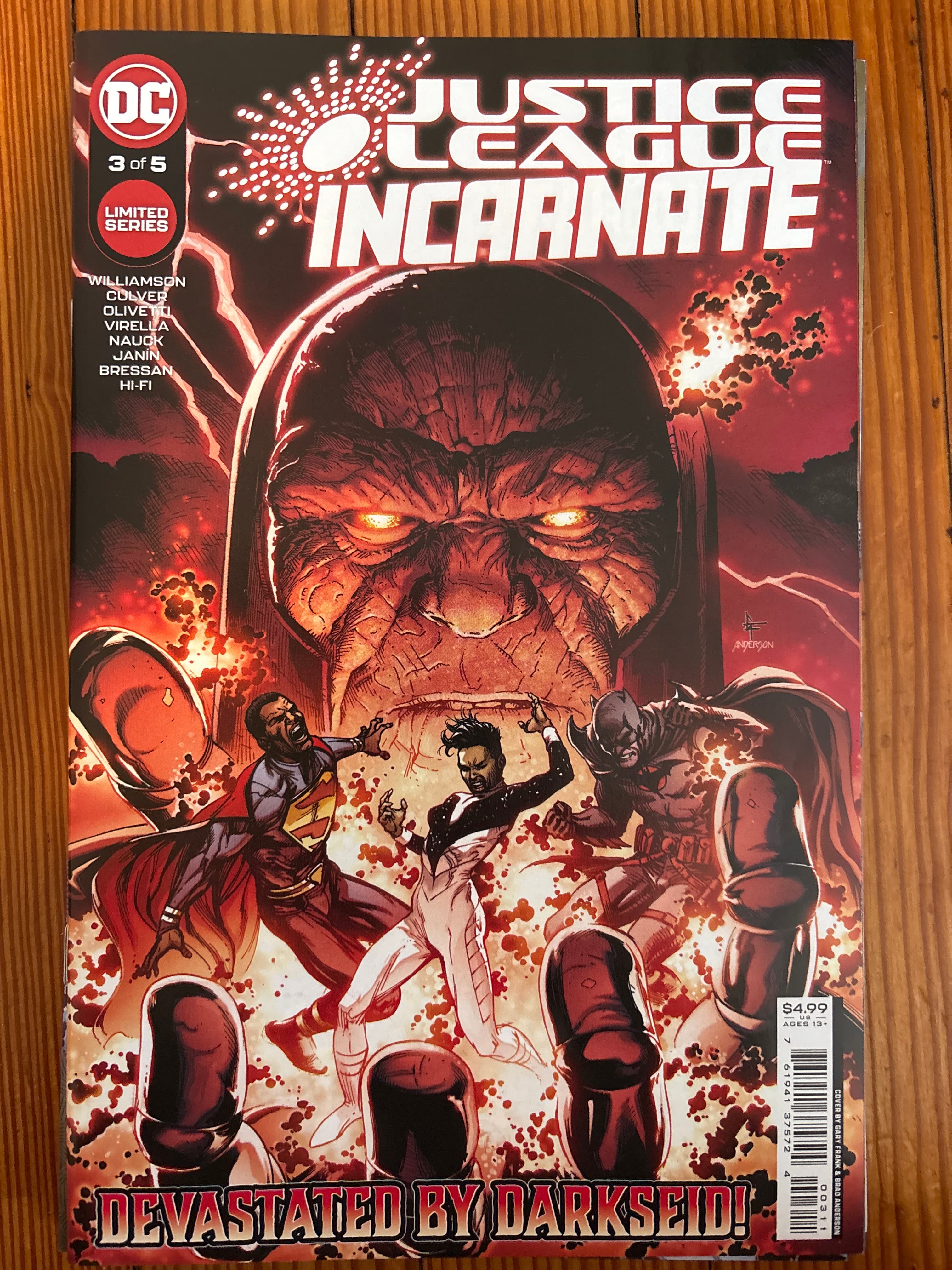 Cover of Justice League Incarnate (2022) #3 — Gary Frank Cover