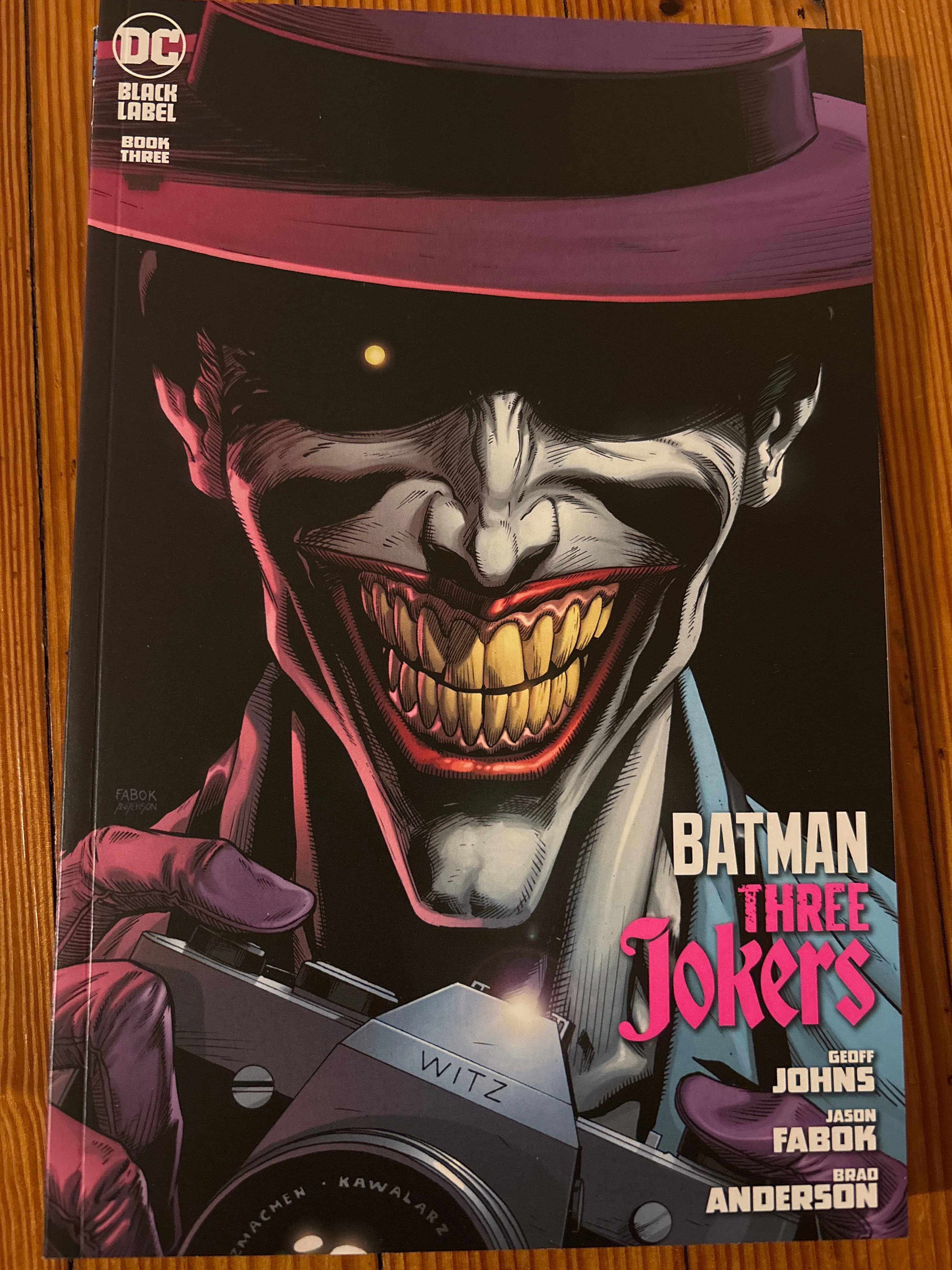 Cover of Batman: Three Jokers (2020) #3 — Jason Fabok Purple Joker Variant Cover